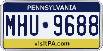 PA license plate MHU9688