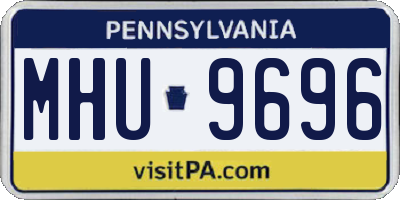 PA license plate MHU9696