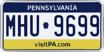 PA license plate MHU9699