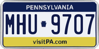 PA license plate MHU9707
