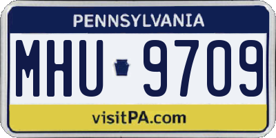PA license plate MHU9709