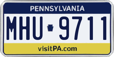 PA license plate MHU9711