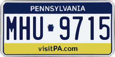 PA license plate MHU9715