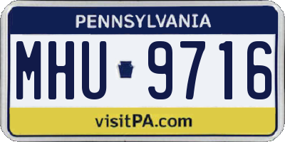 PA license plate MHU9716