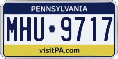 PA license plate MHU9717