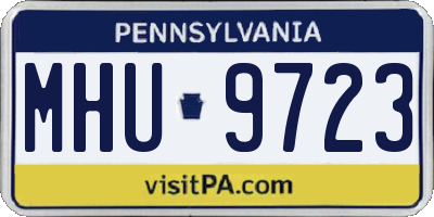 PA license plate MHU9723