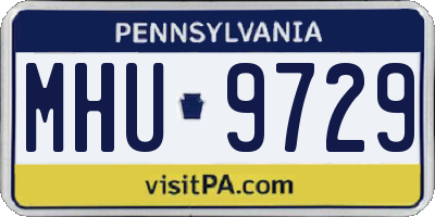 PA license plate MHU9729