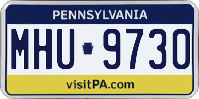 PA license plate MHU9730