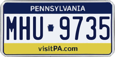 PA license plate MHU9735