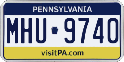 PA license plate MHU9740