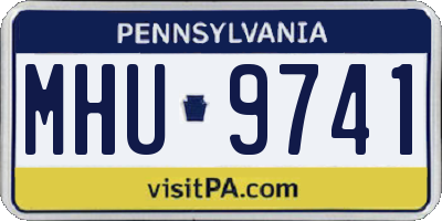 PA license plate MHU9741
