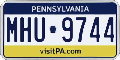 PA license plate MHU9744