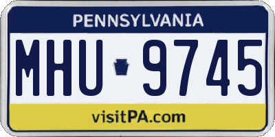PA license plate MHU9745
