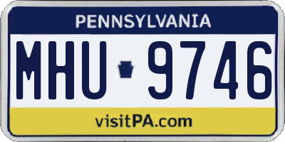 PA license plate MHU9746