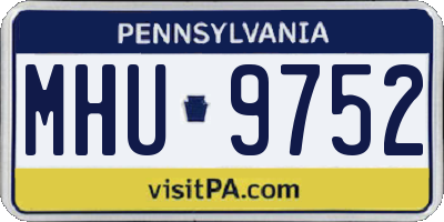 PA license plate MHU9752