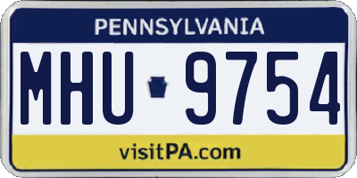 PA license plate MHU9754