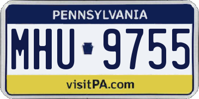PA license plate MHU9755