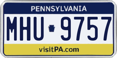 PA license plate MHU9757