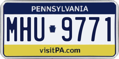 PA license plate MHU9771