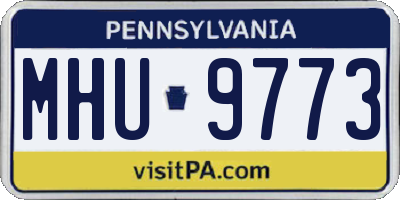 PA license plate MHU9773