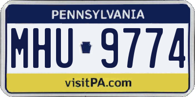 PA license plate MHU9774