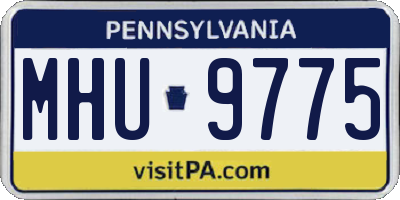 PA license plate MHU9775
