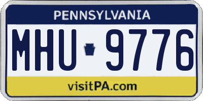 PA license plate MHU9776