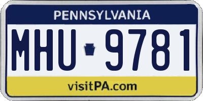 PA license plate MHU9781