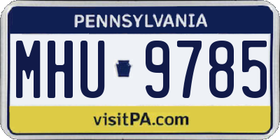 PA license plate MHU9785