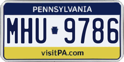 PA license plate MHU9786