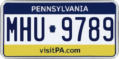PA license plate MHU9789