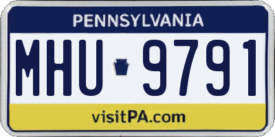 PA license plate MHU9791