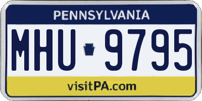 PA license plate MHU9795