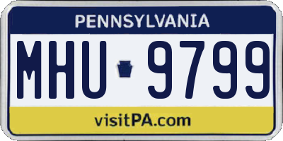 PA license plate MHU9799