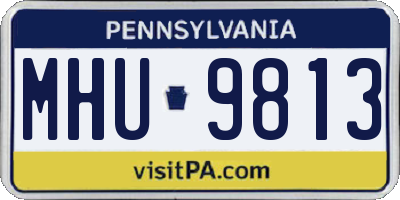 PA license plate MHU9813