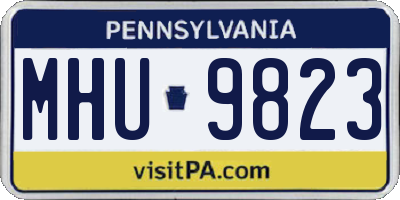 PA license plate MHU9823