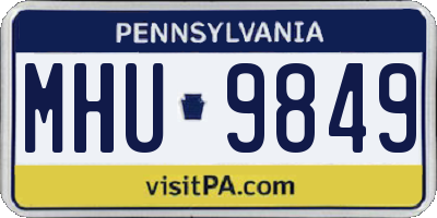 PA license plate MHU9849