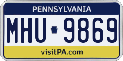 PA license plate MHU9869