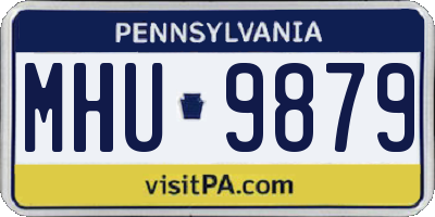 PA license plate MHU9879