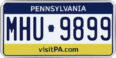 PA license plate MHU9899
