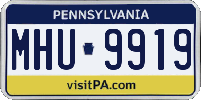 PA license plate MHU9919