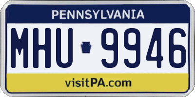 PA license plate MHU9946