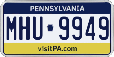 PA license plate MHU9949