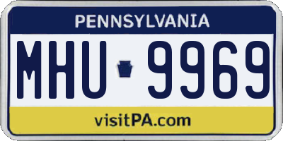 PA license plate MHU9969