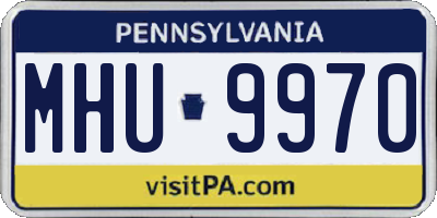 PA license plate MHU9970
