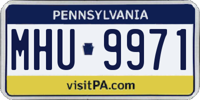 PA license plate MHU9971