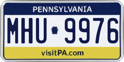 PA license plate MHU9976
