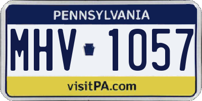 PA license plate MHV1057