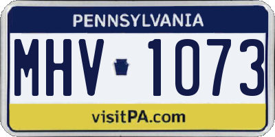PA license plate MHV1073