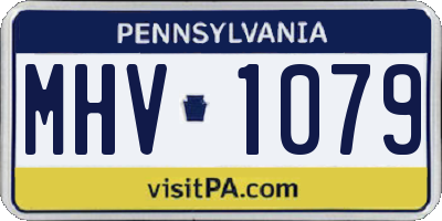 PA license plate MHV1079